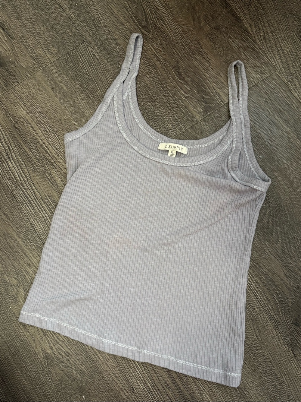 Z Supply Grey-ish Lavender Ribbed Tank